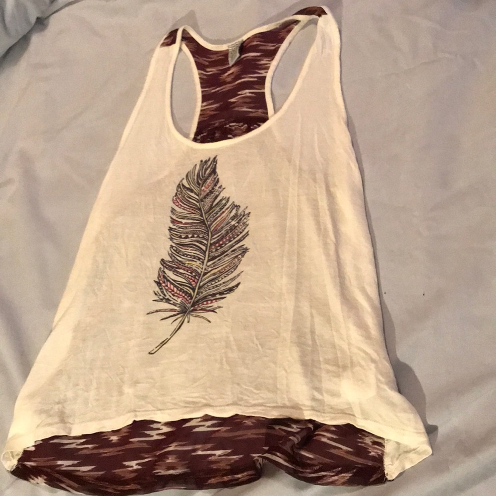 Sheer back tank top